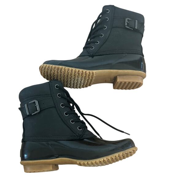 Bass Women’s Harlequin Black and Brown Waterproof Boots - Picture 5 of 8